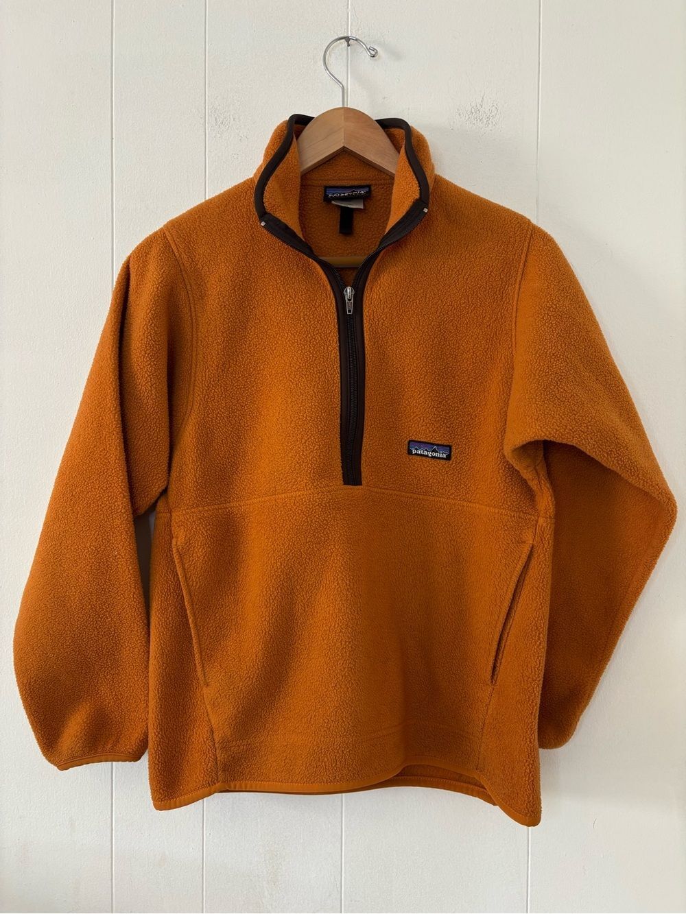 Vintage Patagonia Marsupial Synchilla Fleece Pullover Retro Orange Unisex XS